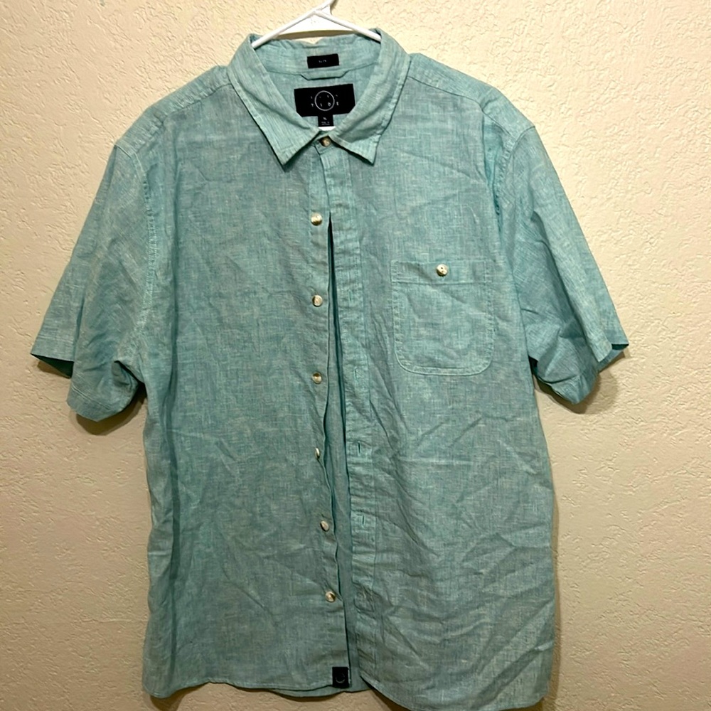 Even Tide Men’s button down linen Xl Slim Fit